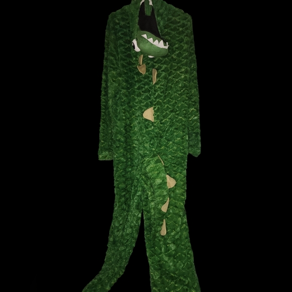 briefly stated Other - Briefly Stated Dinosaur Dragon Suit Costume T Rex Size Large Pajama Hooded Zip